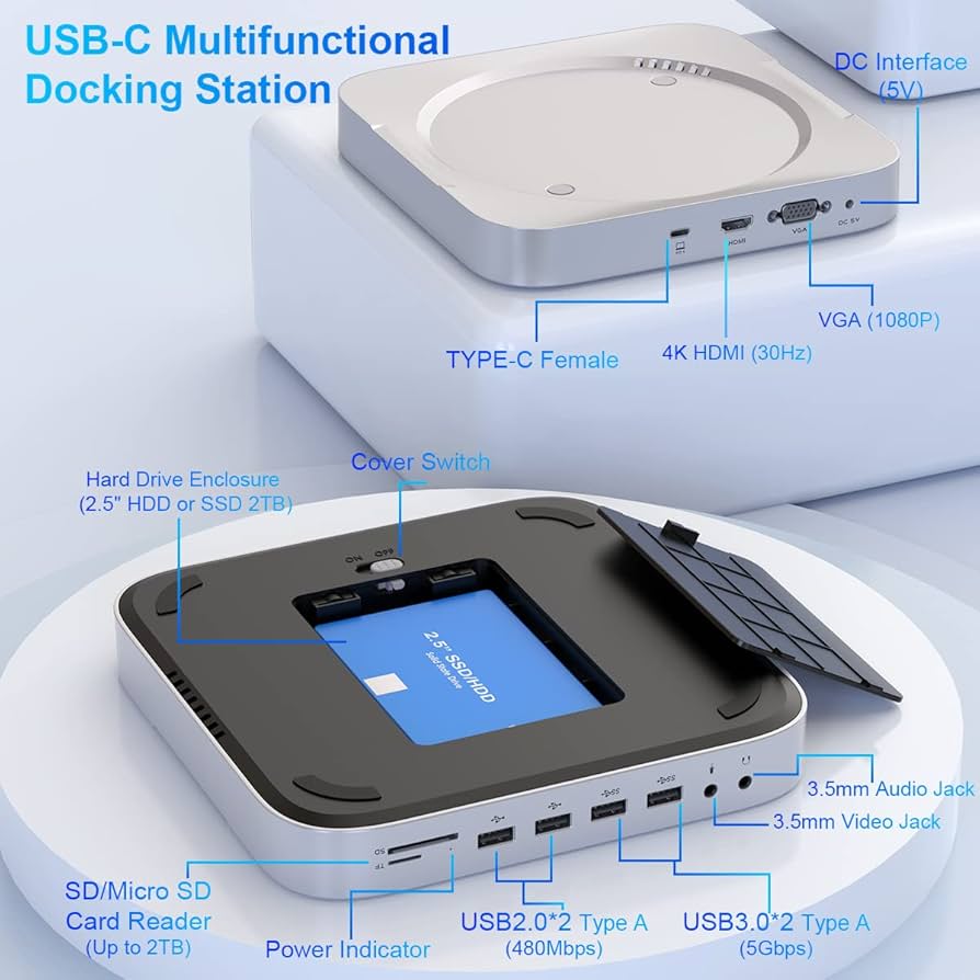 Amazon.co.jp: ハードドライブエンクロージャ付きMacミニドック、12